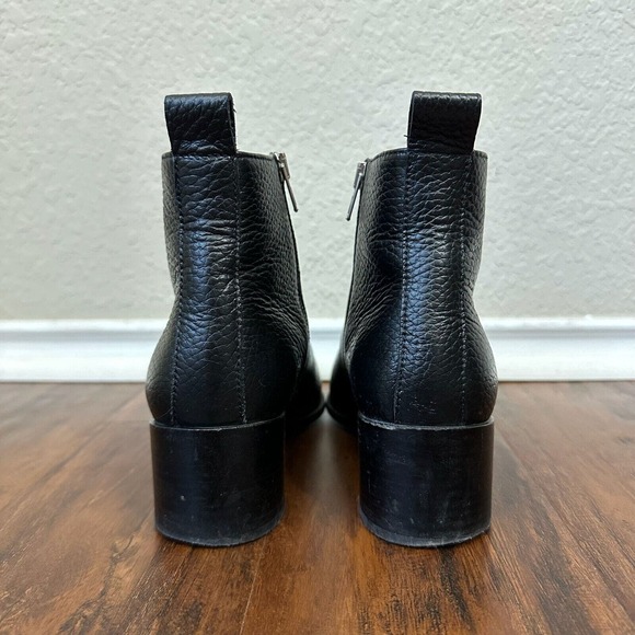 EVERLANE The Boss Boot Booties in Black Pebbled Leather ITALY MADE - Picture 9 of 13